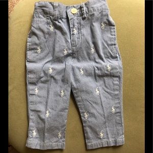 Seersucker polo logos pants